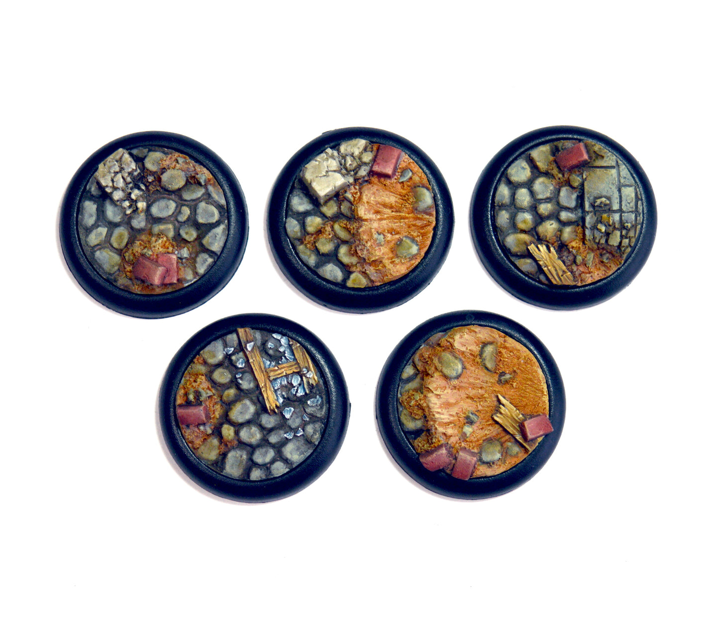 Small Blasted Cobblestone Inserts x 5