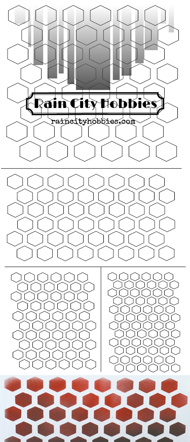 Hex Airbrush Stencil